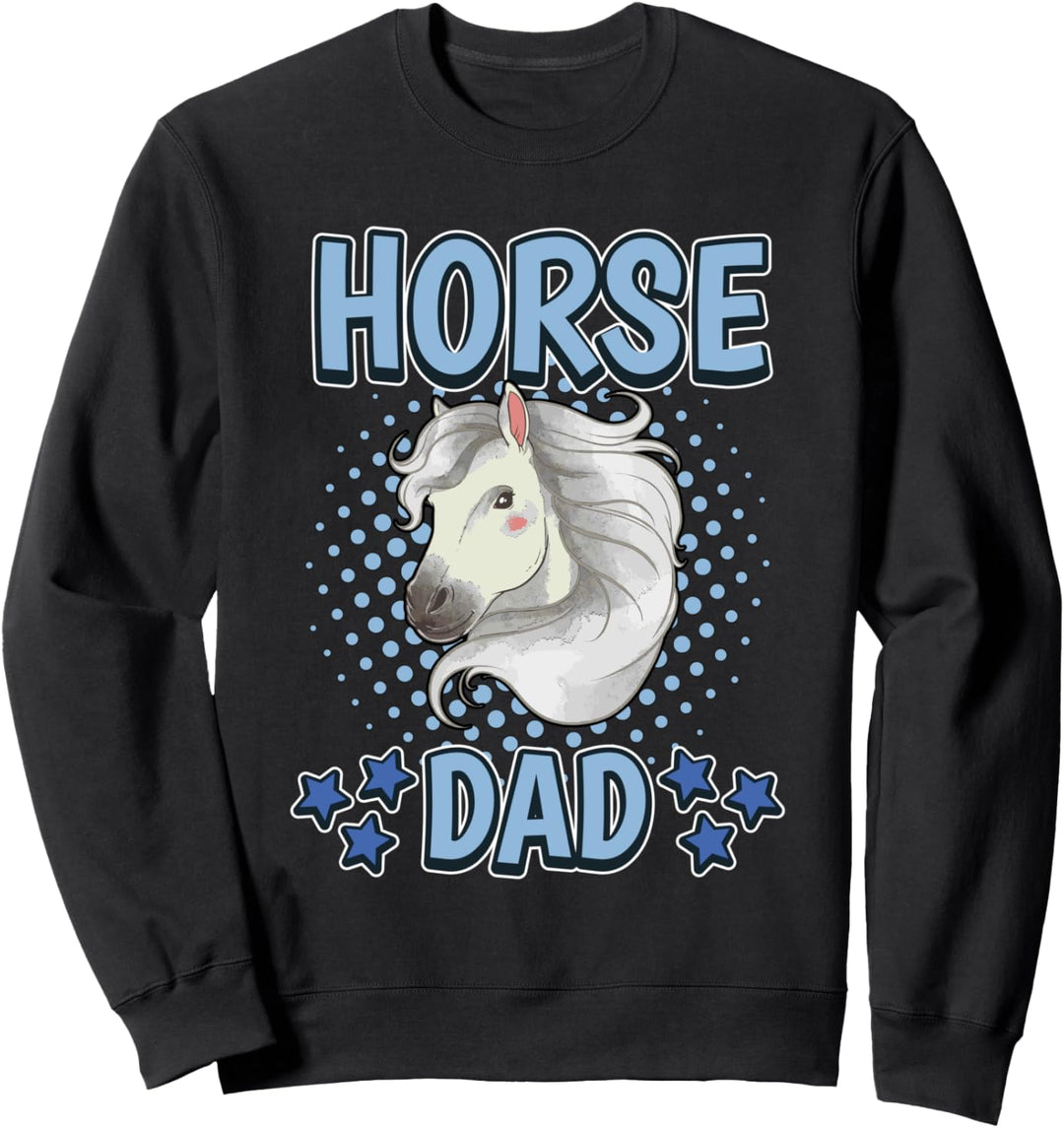 Herren Horse Dad Papa Vatertag Pferd Sweatshirt