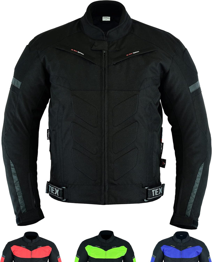Motorradjacke herren mit protektoren - Motorrad Biker Wasserdicht Jacke Mit Rüstung (EN 1621-1) Schw