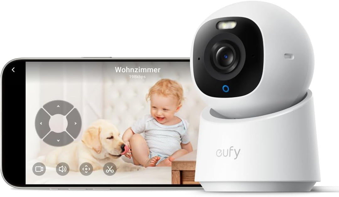 eufy Innenkamera E30, Neue Generation, 4K UHD-Überwachungskamera innen, Haustier-/Babykamera mit Pho