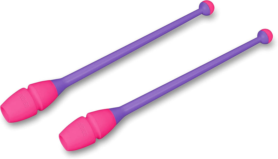 DRUNA Einsteckbare Keulen für Rhythmische Sportgymnastik Indigo 41 cm Violett-Rosa, Violett-Rosa