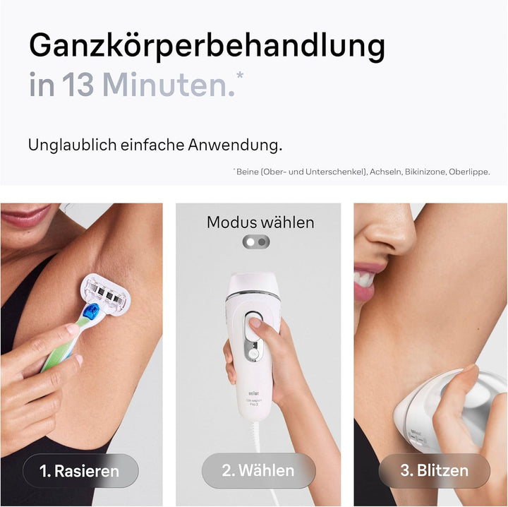 Braun IPL Silk Expert Pro 3 Haarentfernungsgerät Damen, sichtbare Haarentfernung, Designed In German