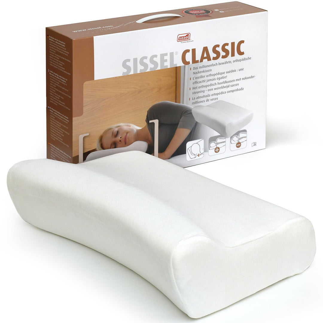SISSEL Classic, Orthopädisches Nackenkissen Inkl. Veloursbezug L (47 x 33 x 14 cm), L (47 x 33 x 14