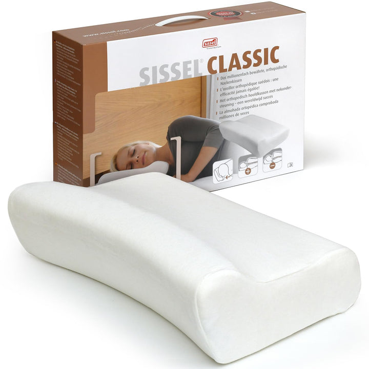 SISSEL Classic, Orthopädisches Nackenkissen Inkl. Veloursbezug L (47 x 33 x 14 cm), L (47 x 33 x 14