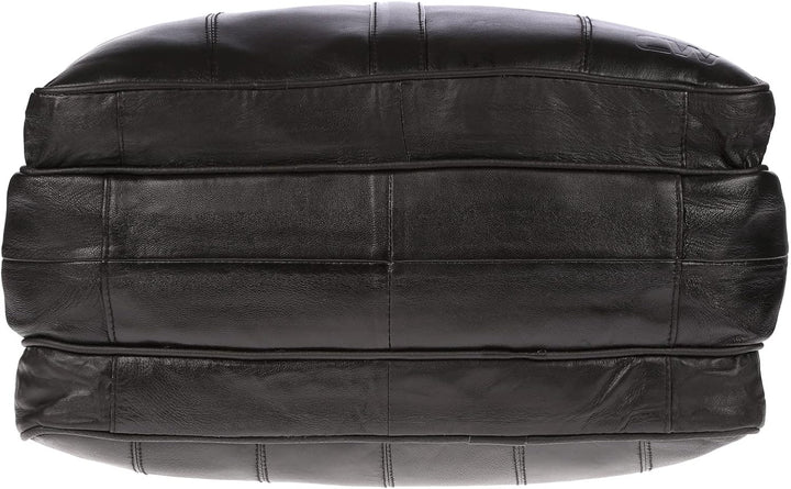 Christian Wippermann Flugbegleiter Umhängetasche Arbeitstasche Herrentasche echt Leder Schwarz Querf