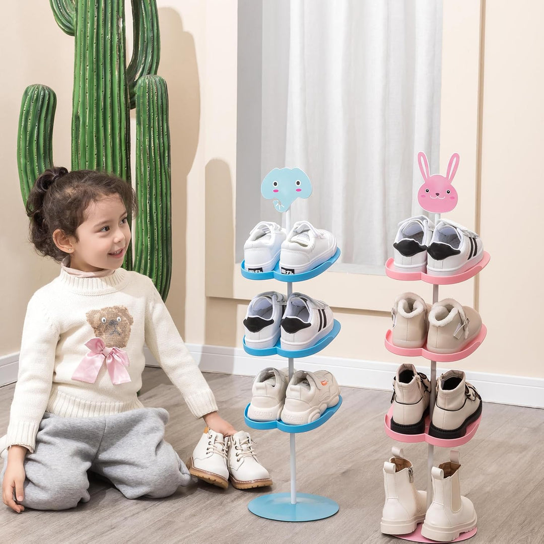 Kinder Schuhregal - Kreativ Drehen Aufbewahrungsregal, Dreidimensional Karikatur Hasen, Hase