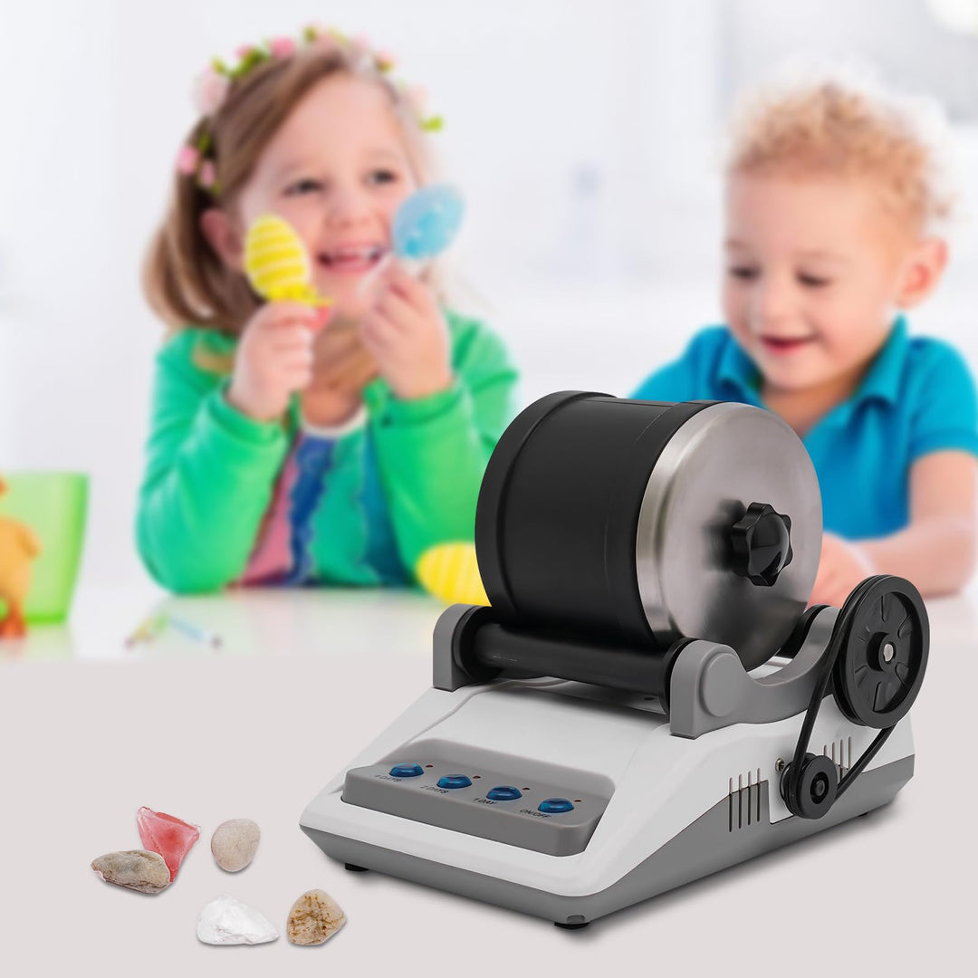 Rock Tumbler Kit, Steinpolierer, DIY-Poliermaschinen-Set mit Polierkörner, Steinpoliermaschine für K