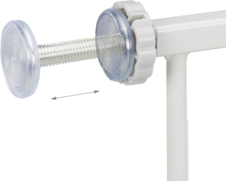 Relaxdays Türgitter zum Klemmen, Breite 75-84 cm, ohne Bohren, Einhandbedienung, Auto-Close, 90° Sto