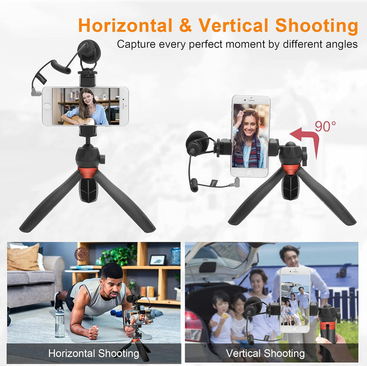 comica CVM-VM10-K2 Pro, Handy Video Mikrofon Vlogging Kit für Sony, Canon, Nikon DSLR-Kamera, iPhone