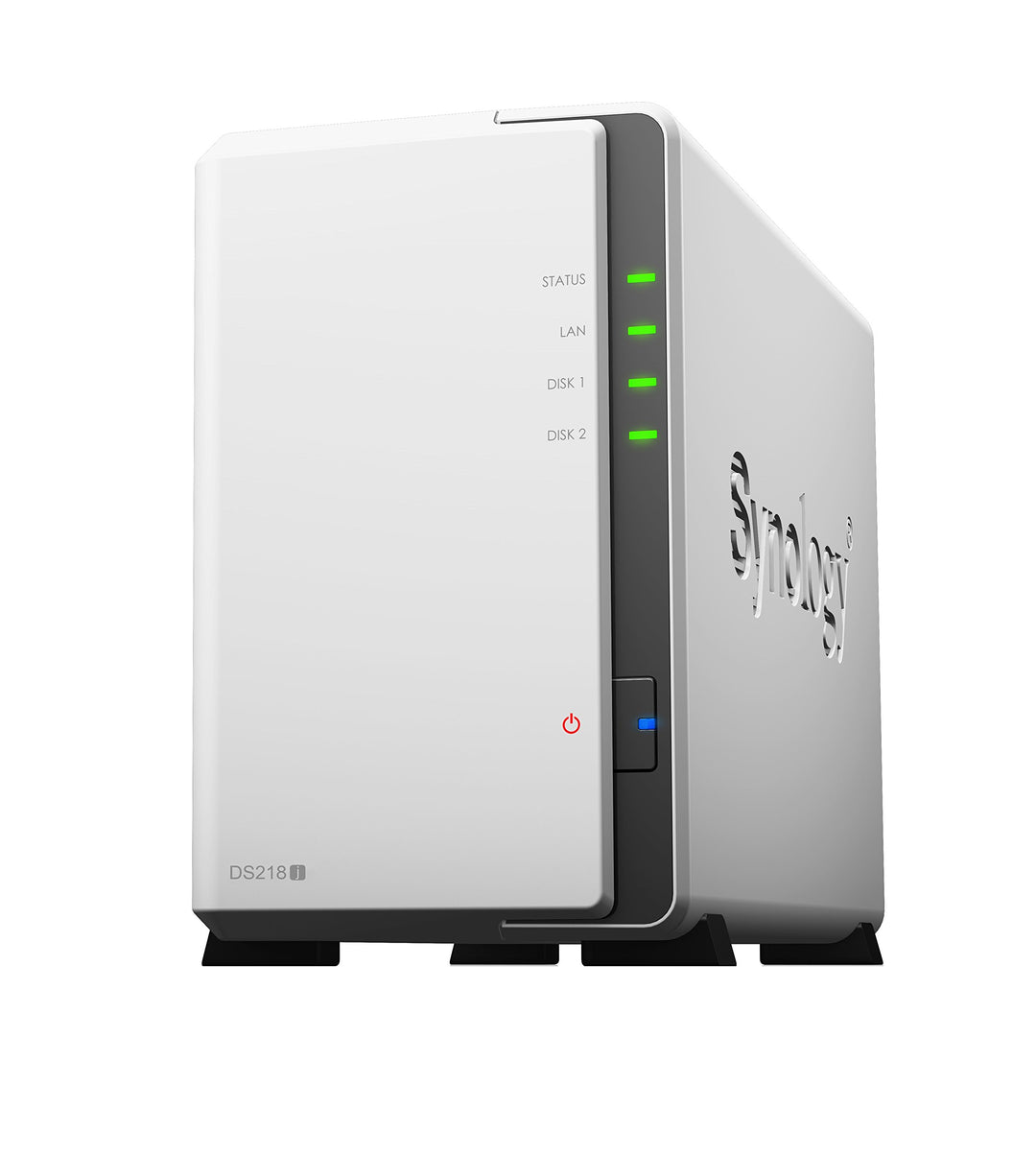 Synology DS218J/4TB-RED 4TB (2x 2TB WD Rot) 2 Bay Desktop NAS-Einheit, Mechanische Festplatte Wester