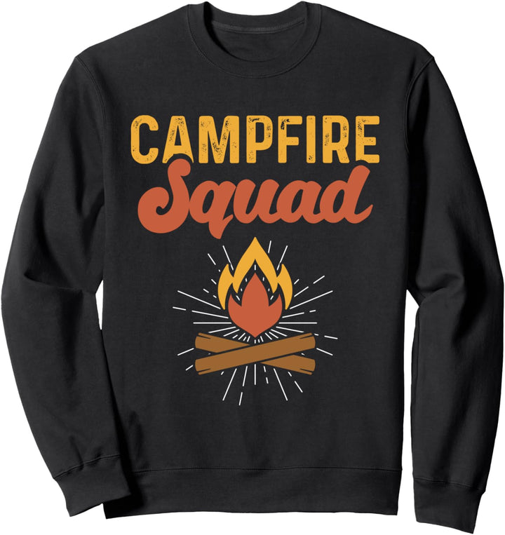 Lagerfeuer Squad Lustiges Wild Camping Passendes Familienlager Sweatshirt