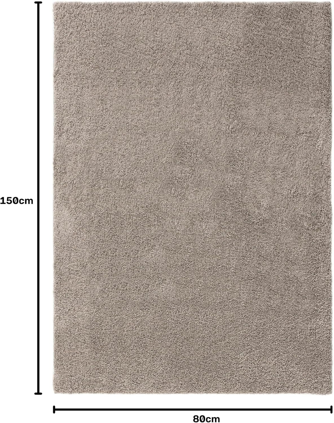 benuta Basic Hochflorteppich Soho - hellgrau 80x150 cm - Kuschelig Weicher Teppich im Minimalistisch