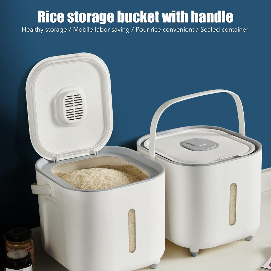 Küche Reisspender Bucket 10 kg Haushalt Versiegelter Getreidespender Vorratsbehälter für Trockenfutt