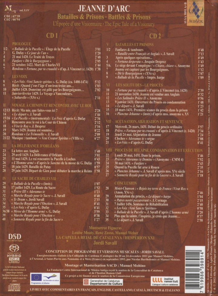 Jeanne d'Arc: Batailles & Prisons, Audio-CD