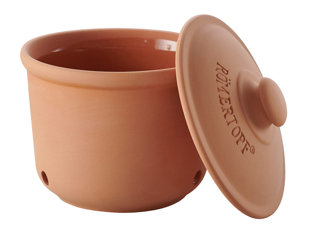 Römertopf Vorratstopf Medi aus natürlicher Keramik Aufbewahrungsbehälter Ø 16cm, Höhe 17cm Terrekott