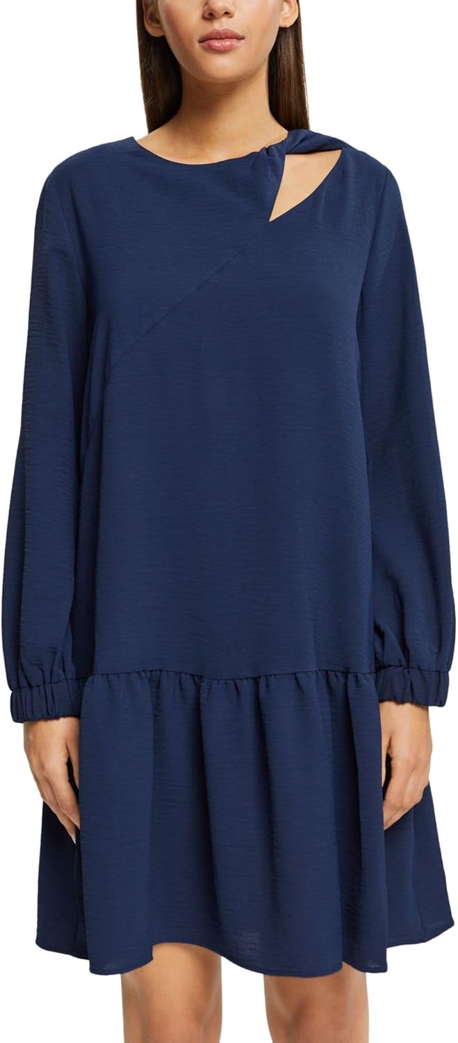 ESPRIT Minikleid mit Cut-out 32 400/Navy, 32 400/Navy