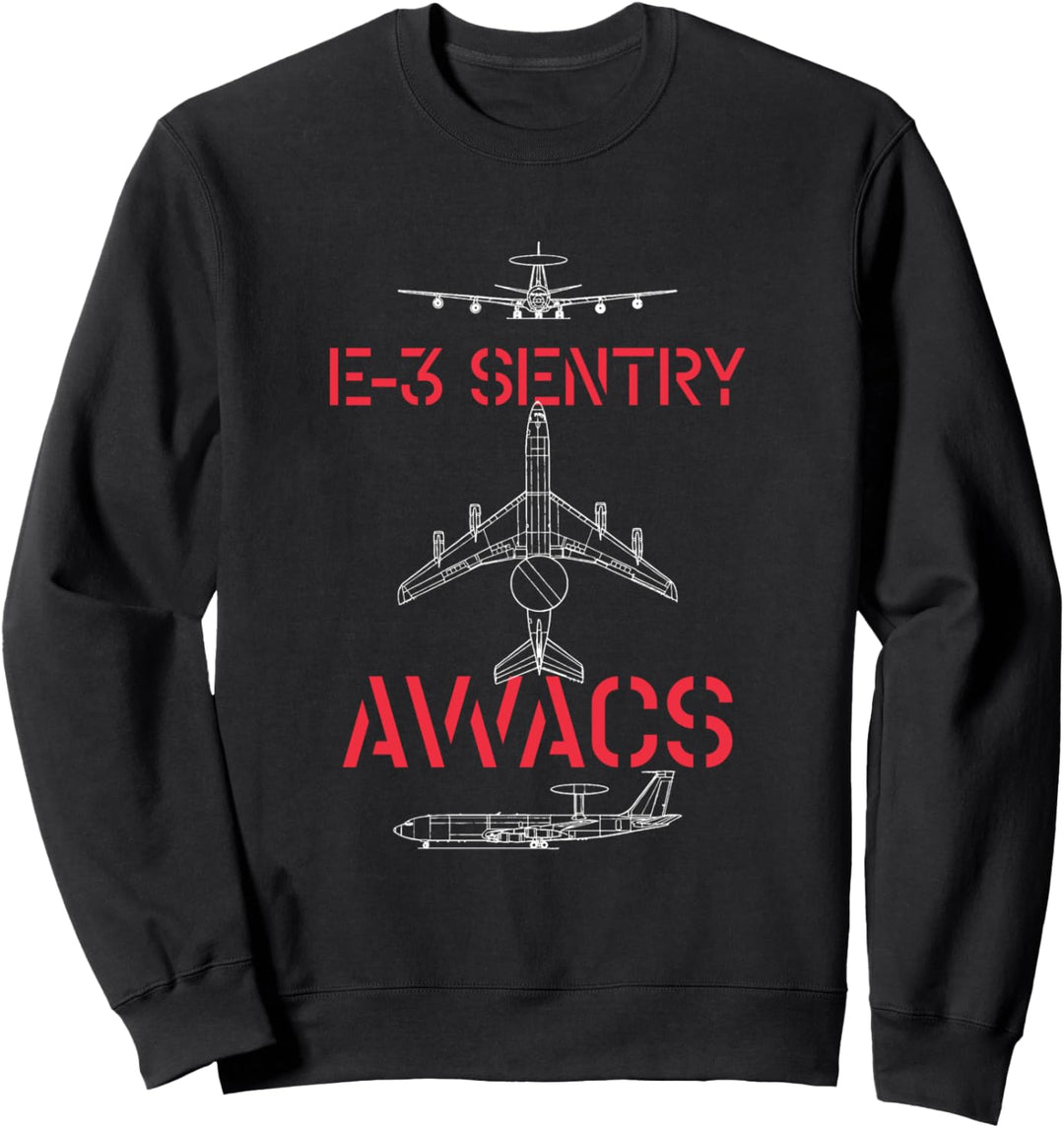 E-3 Sentry AWACS - Militärflugzeug Pilot Sweatshirt
