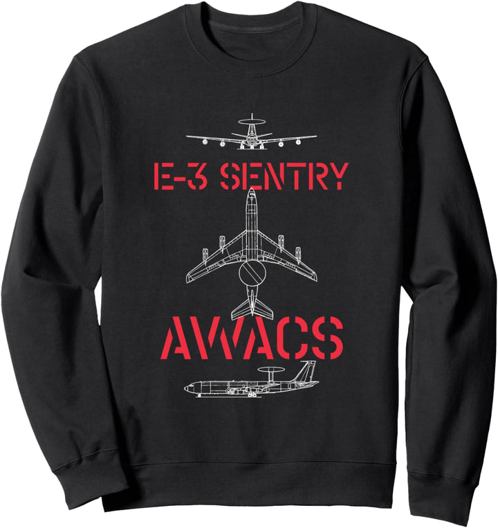 E-3 Sentry AWACS - Militärflugzeug Pilot Sweatshirt
