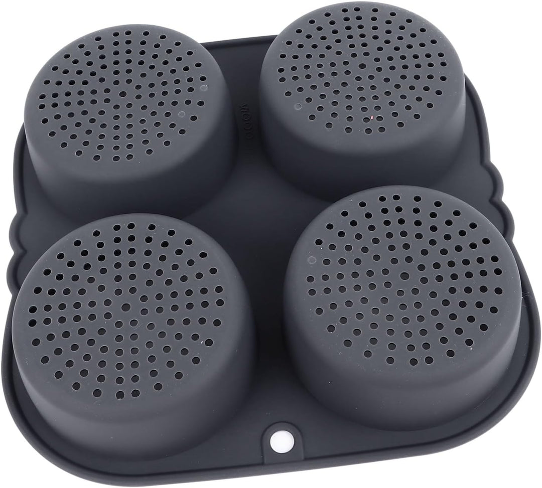 Dpofirs Brötchenform mit Vier Becher, Mini Burger Brötchen Ebensmittelechtem Silikonmaterial, Burger