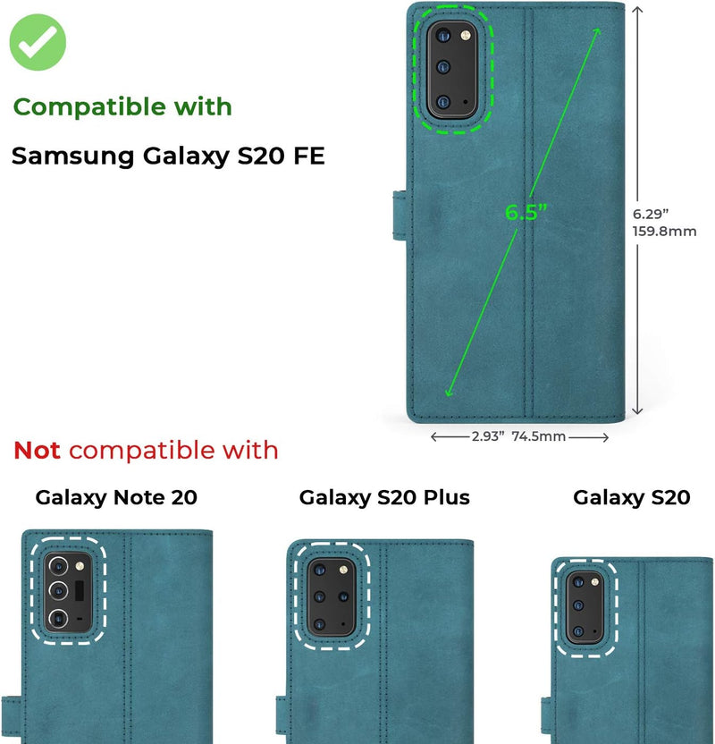 Snakehive Galaxy S20 FE 4G 5G und 2022 Hülle Leder | Stylische Handyhülle mit Kartenhalter & Standfu