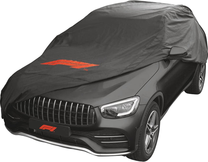 Formula 1 Autoabdeckung SUV Vollgarage Auto Abdeckplane Atmungsaktiv,Staubdicht,Wasserdicht,Autohüll