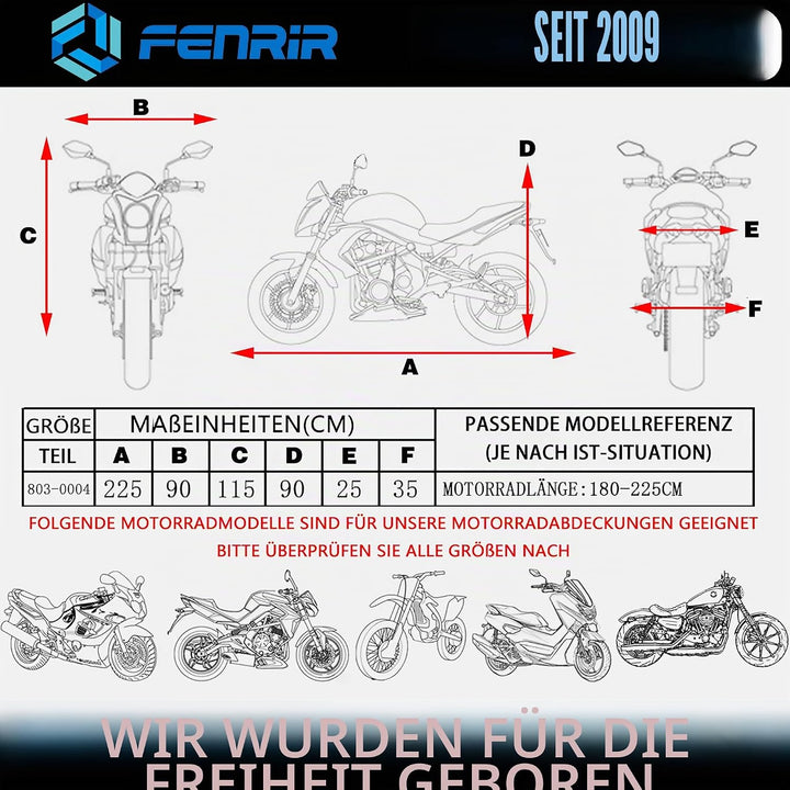 FENRIR 420DOxford-Stoff Motorrad abdeckplane motorradabdeckungen Outdoor wasserdicht motorradgarage