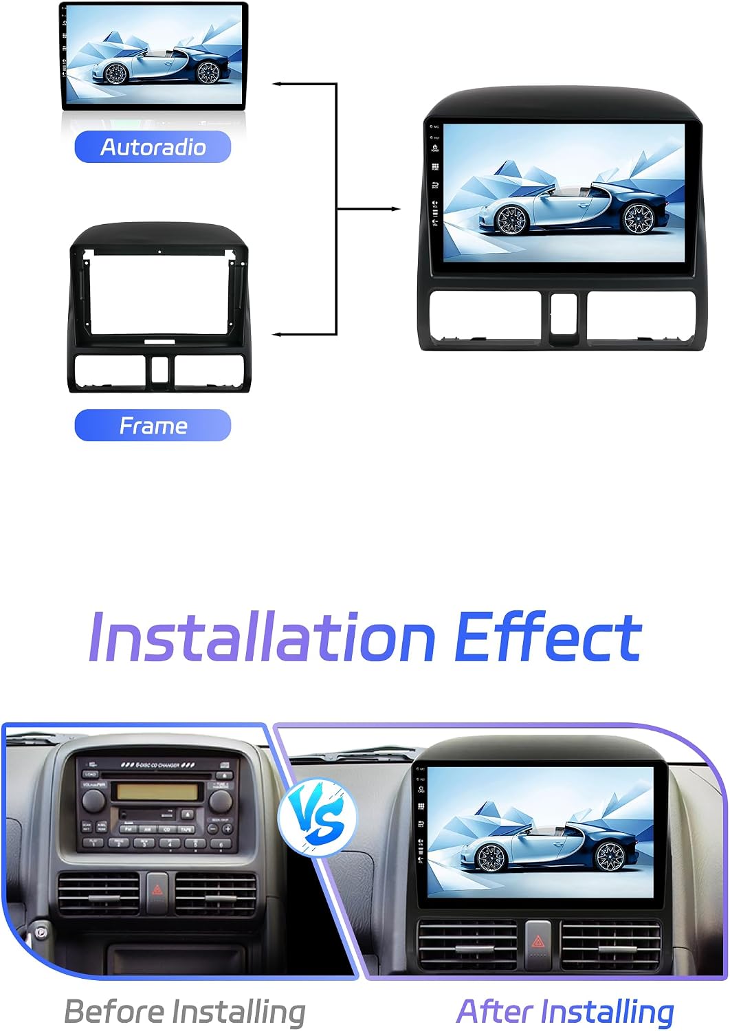 JOYX Android 12 IPS Autoradio Passt für Honda CRV (1998-2006) - 4G+64G - Eingebaut DSP/Carplay/Andro