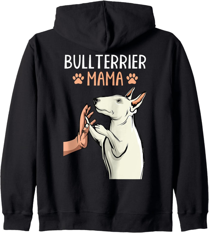 Bullterrier Mama Bull Terrier Hunde Liebe Frauchen Kapuzenjacke