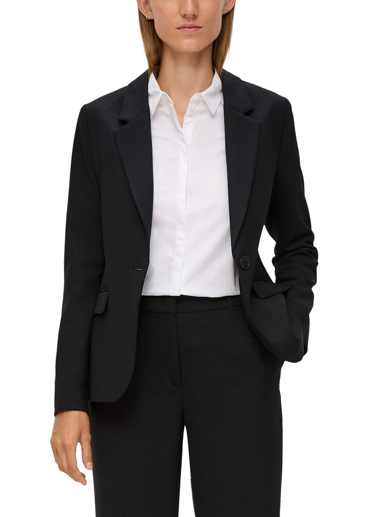 s.Oliver Blazer aus Viskosemix 36 9999_schwarz, 36 9999_schwarz