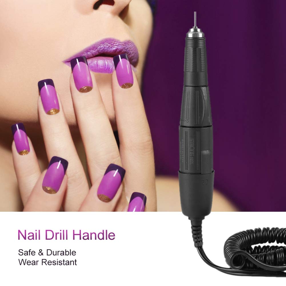 Elektrischer Nagelbohrergriff für Nagelmaniküremaschine, 02L-2,35 mm Handstück, Schwarz