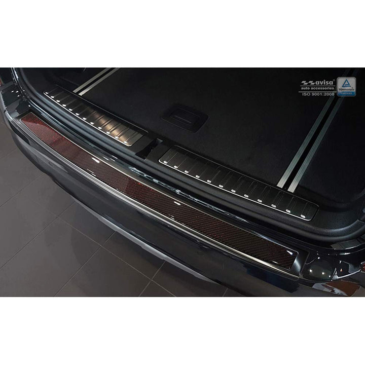Avisa Edelstahl Heckstossstangenschutz 'Deluxe' kompatibel mit BMW X3 F25 2014-2017 Spiegelschwarz/R