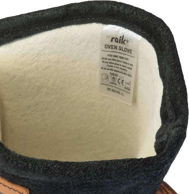 raik Kaminbesteck Set Arthur 4-teilig inkl. Rindsleder Ofenhandschuh schwarz Kamingarnitur Stahl Sch