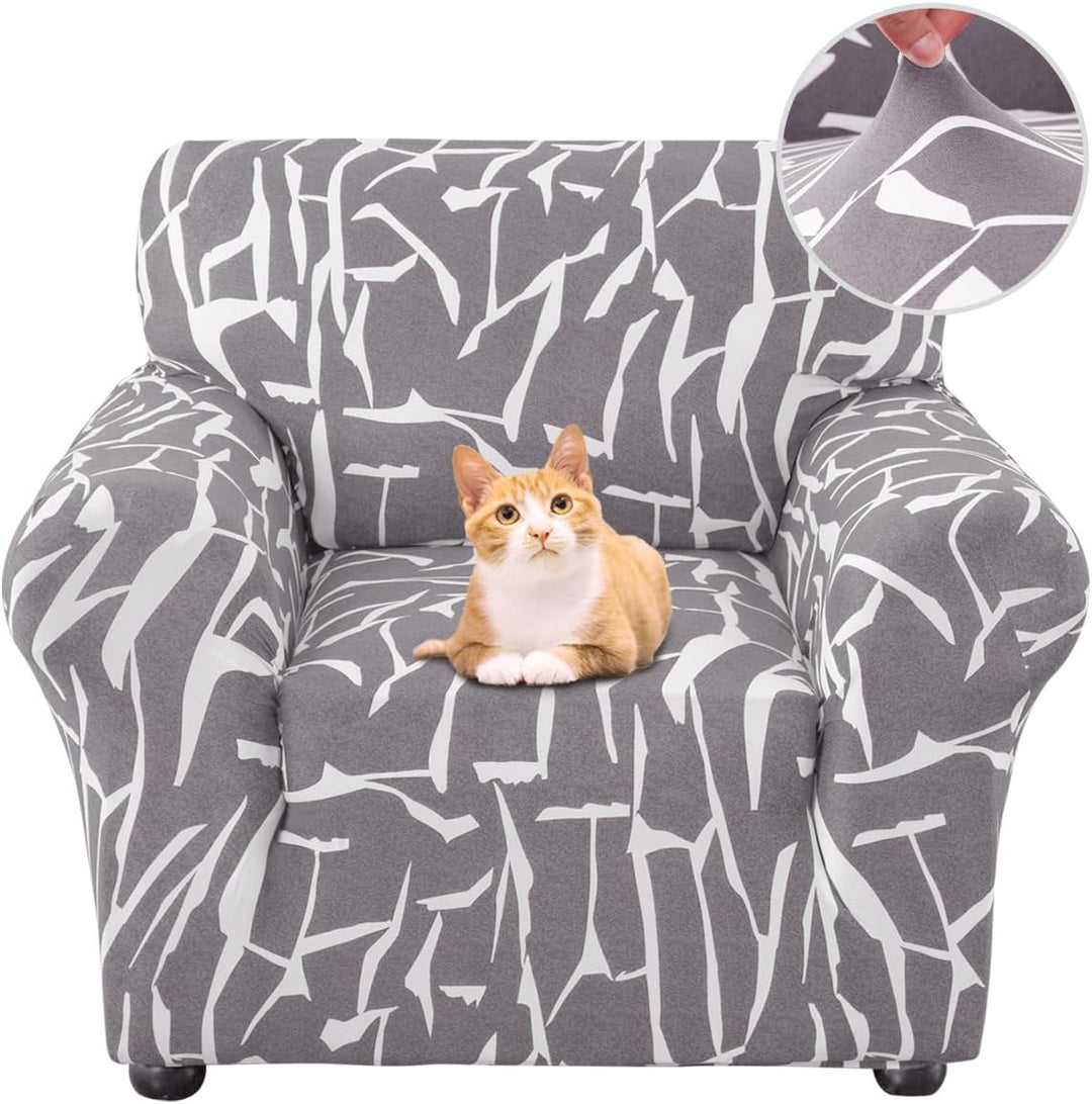 Jaotto Sofabezug 1 Sitzer Elastischer Stretch Spandex Sofa Überwürfe Sofahusse Antirutsch Waschbar S