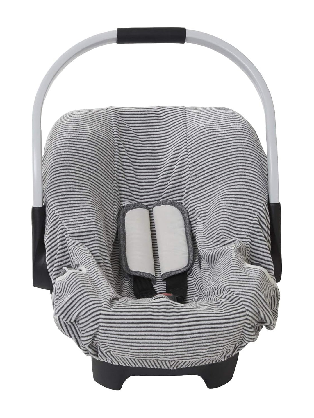 VERTBAUDET Schonbezug für Babyschale Gr. 0+, elastisch wollweiss gestreift ONE SIZE