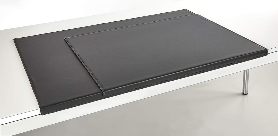 Luxentury Schreibtischunterlage Schreibunterlage Leder Kantenschutz: 90x60 cm Echtleder abgewinkelt