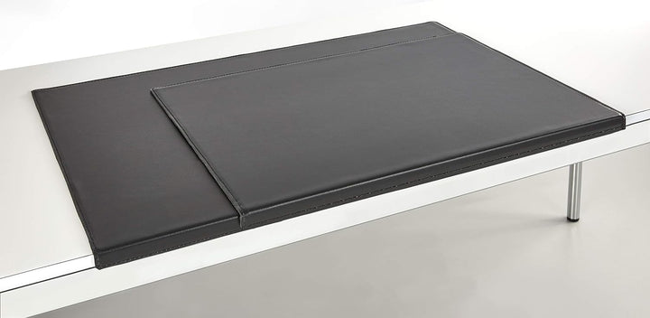 Luxentury Schreibtischunterlage Schreibunterlage Leder Kantenschutz: 90x60 cm Echtleder abgewinkelt