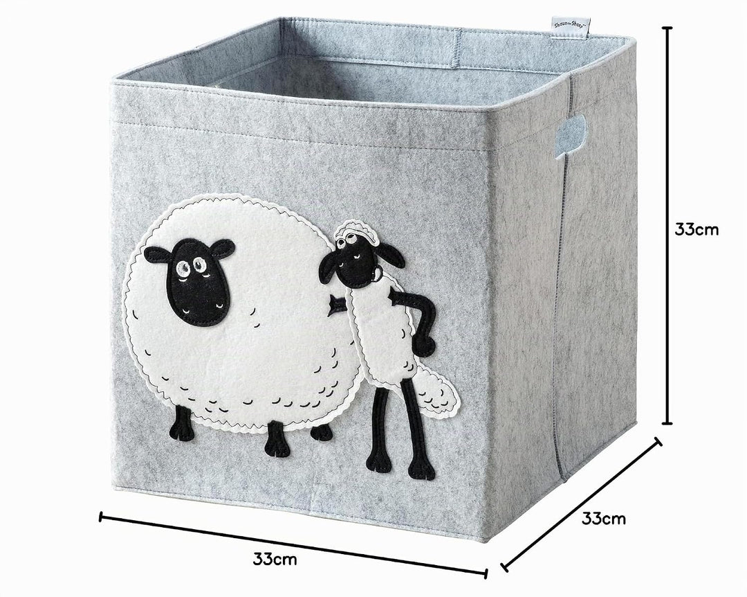 meets Shaun das Schaf Aufbewahrungsbox für Kinder – Filz-Box mit dem kultigen Schaf zum Verstauen vo