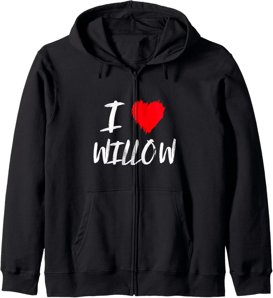 Ich liebe Willow Red Heart Tochter Frau Schwester Tante Freundin Kapuzenjacke