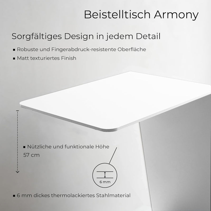 MILUKA Beistelltisch Schwarz | Couchtisch, Wohnzimmertisch oder Sofatisch | Laptoptisch für Couch, S