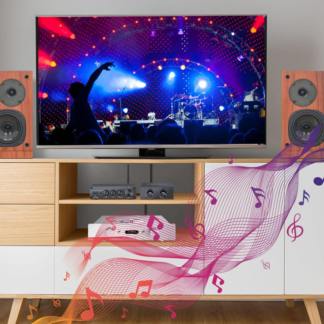 XMSJSIY 4-Wege bidirektionaler L/R RCA Stereo Audio Switcher, 2 in 4 Out oder 4 in 2 Out, L/R Sound