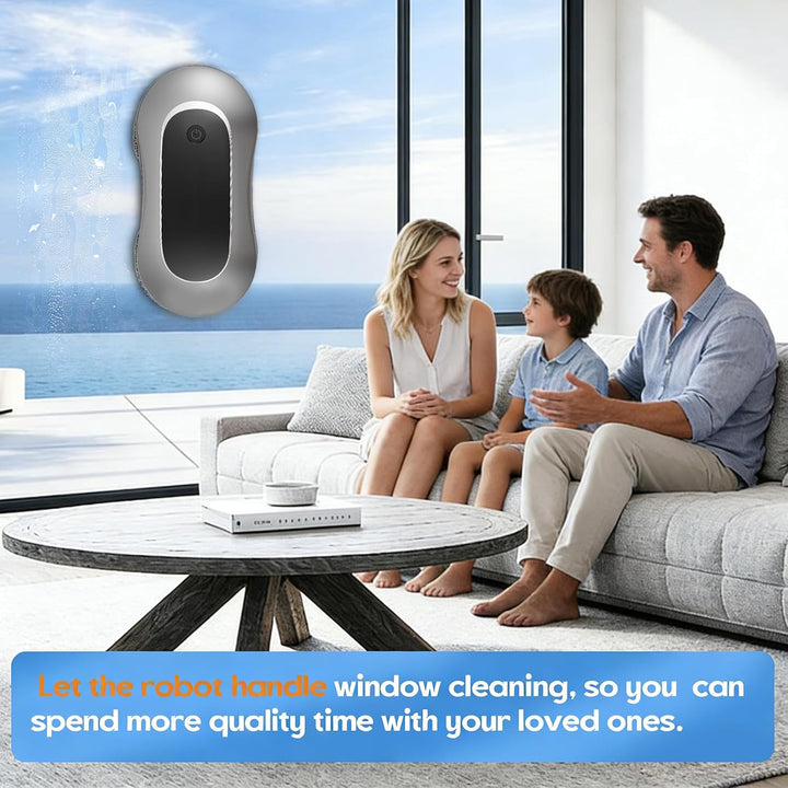 Fensterputzroboter, Fensterputzroboter mit Sprühfunktion, Turbo Boost Saugkraft 7000Pa, Mehrfachschu