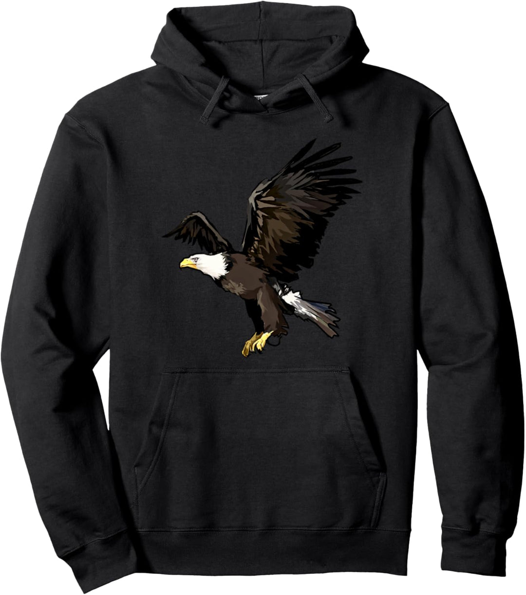 Deutscher Weisskopfseeadler Vogel in majestätischer Flugkunst Pullover Hoodie