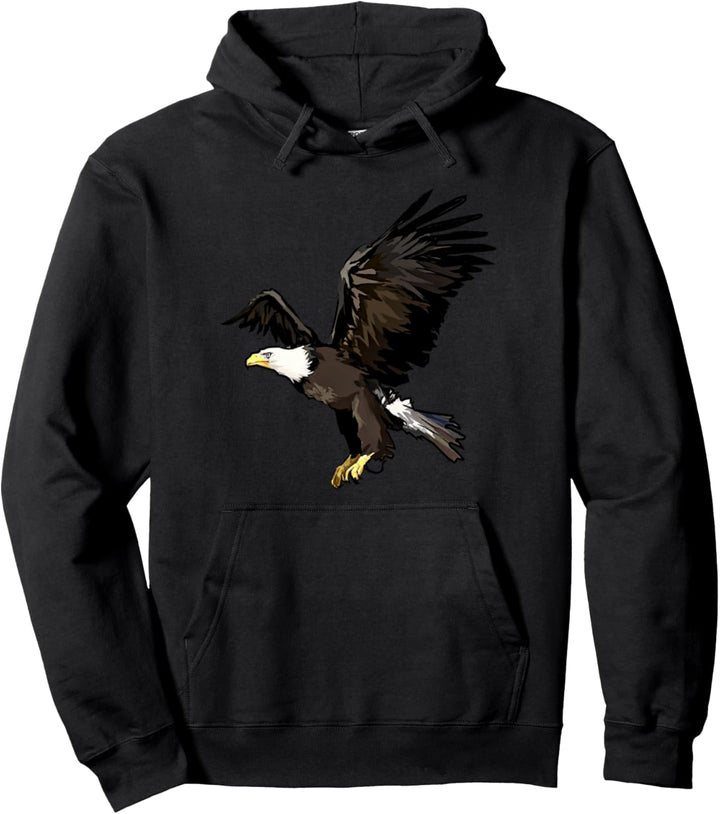 Deutscher Weisskopfseeadler Vogel in majestätischer Flugkunst Pullover Hoodie