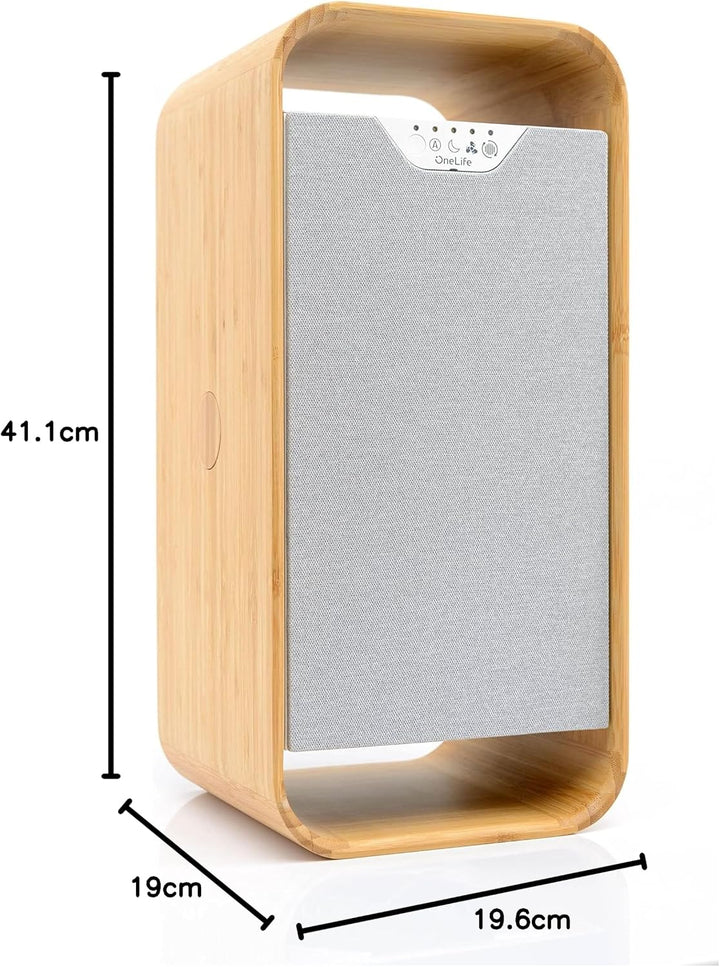OneLife X Design-Luftreiniger | waschbarer Filter | keine Filterkosten | entfernt 99,99% Pollen, Sta
