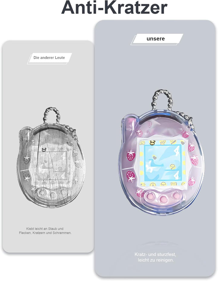 Hülle für Tamagotchi Connection Digital Pet, daunke weiche PC-Abdeckung, Mit Schlaufe，leichte Stossd