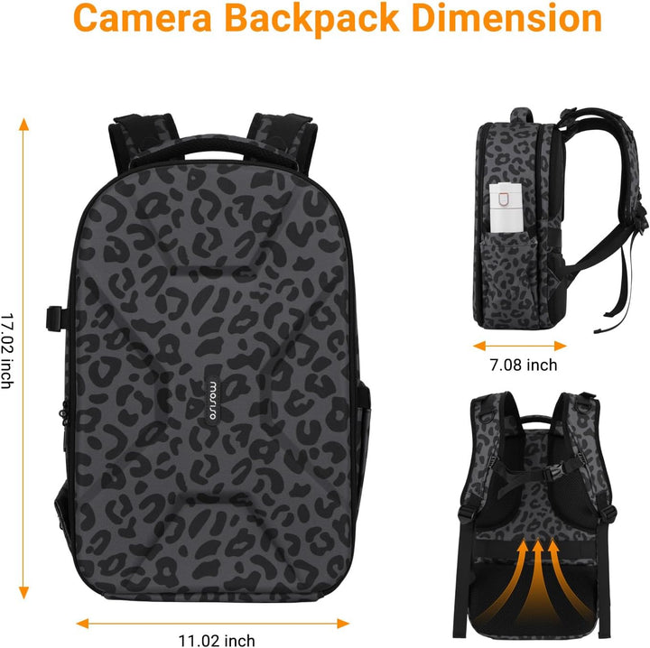 MOSISO Kamerarucksack, DSLR-/SLR-/Spiegellose Kameratasche, mit Fach für 15-16 Zoll Laptops, Stativh