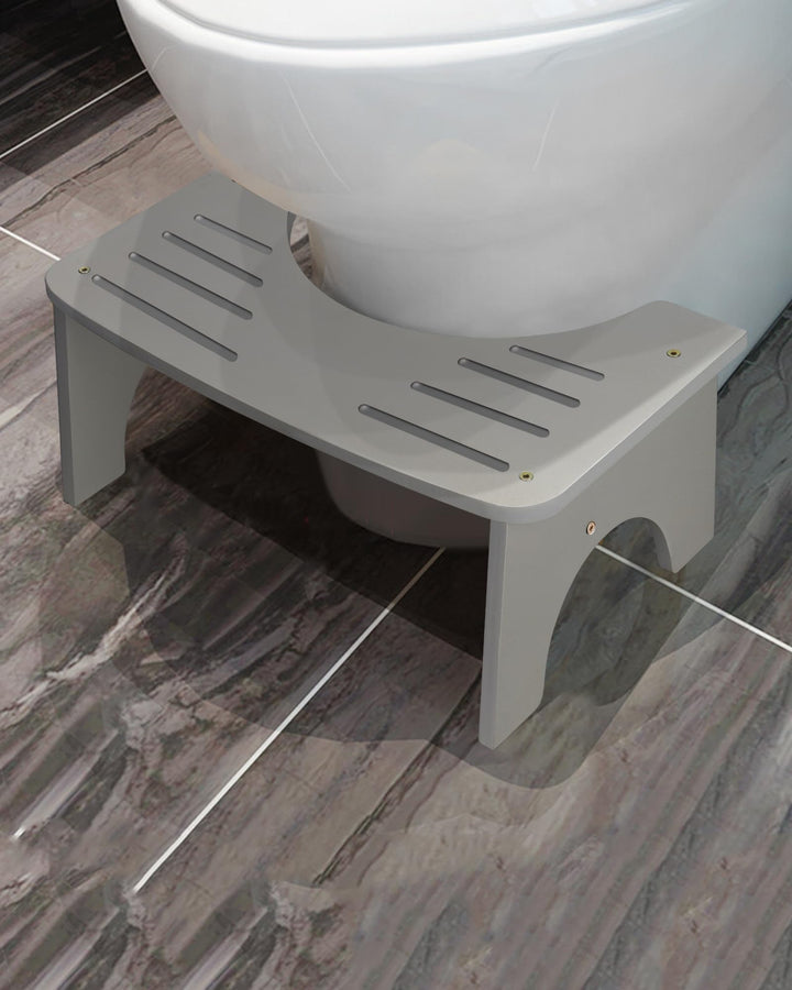 RayLove Physiologischer Toilettenhocker aus Bambus – WC-Trittbrett aus Holz – 35 Grad strapazierfähi