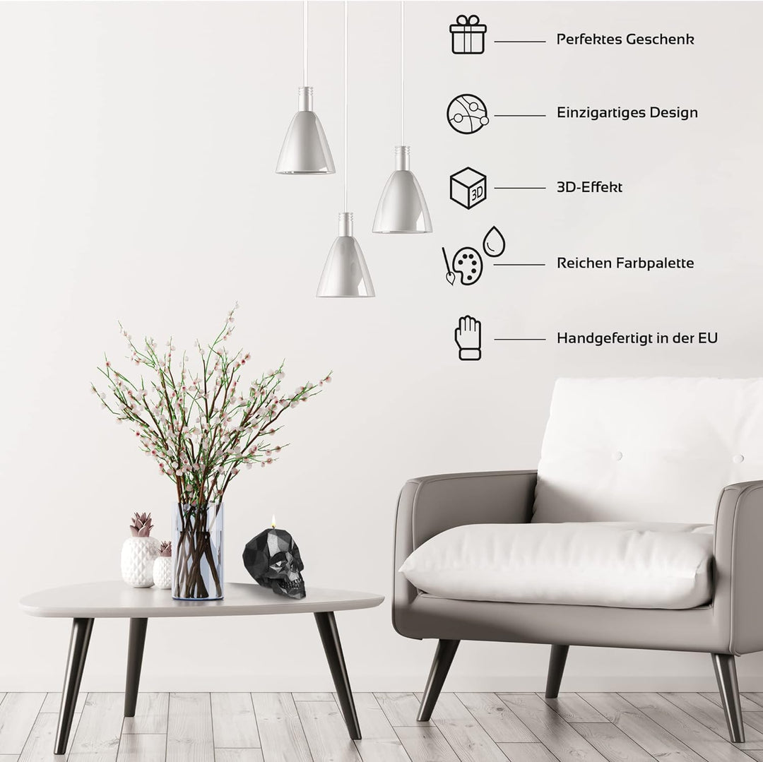 Candellana Skull Kerze - Totenkopf Kerze - Skull Deko - Totenkopf Deko - Halloween Deko - Gothic Dek