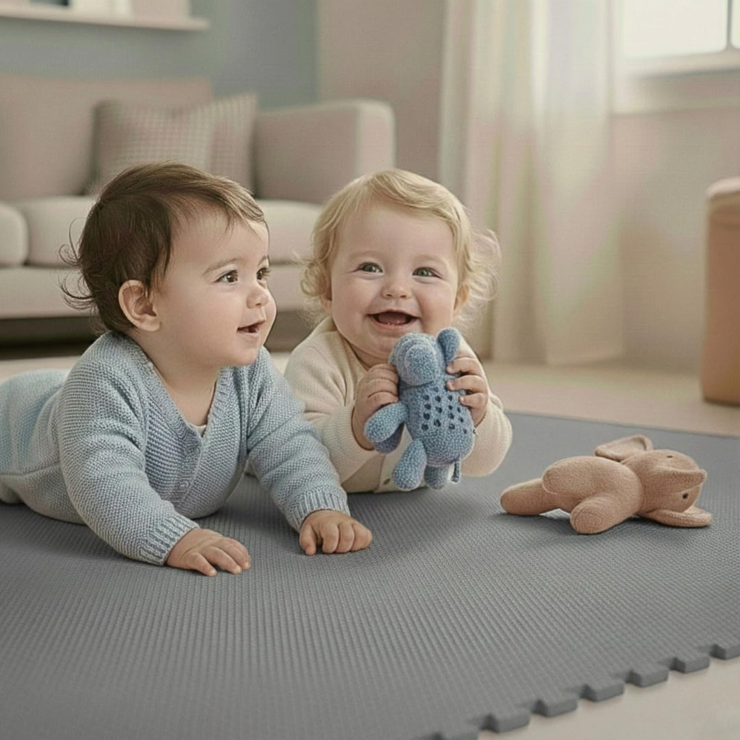 LittleTom Spielmatte Baby Puzzlematte - 9 Matten je 30x30x1 cm Krabbelmatte 90x90 cm Bodenmatte Kind