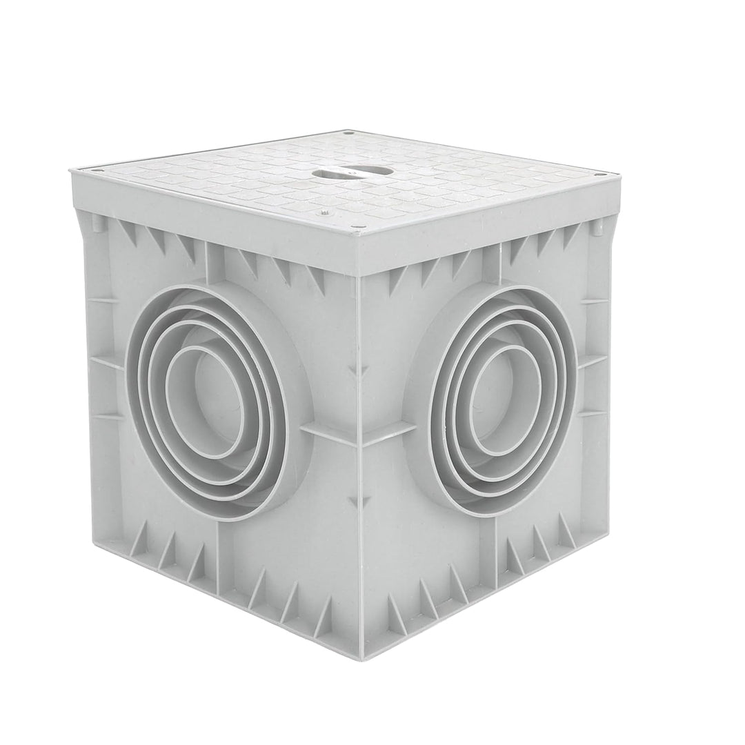 Revisionsschacht Kontrollschacht IP54 IK10 200x200x200mm mit Deckel Einlaufschacht Kanalschacht Hofa