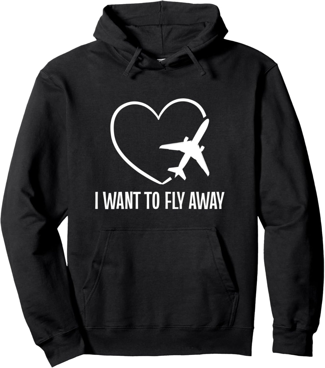 Wegfliegen Stewardess Pullover Hoodie
